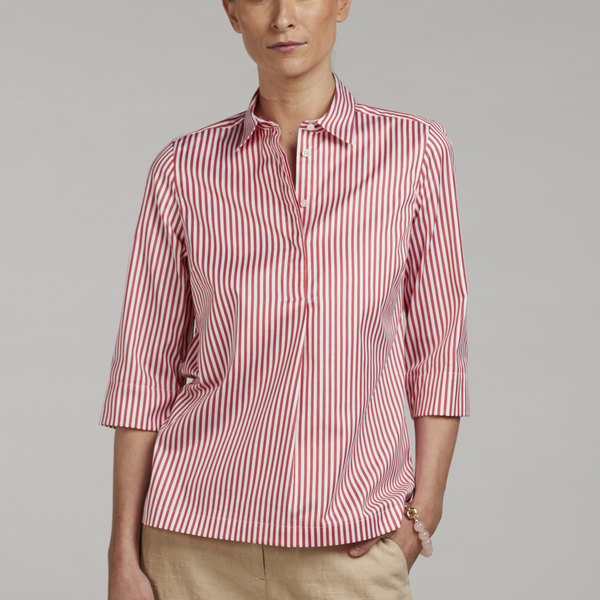 Stella Shirt Popover, light red stripe, Stenstr&ouml;ms