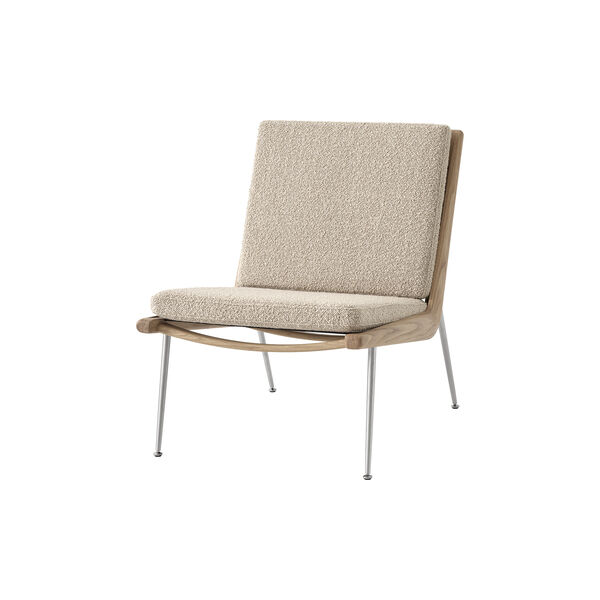 Boomerang HM1 Lounge Chair, Karakorum 003/brushed steel/soap treated oak, &Tradition