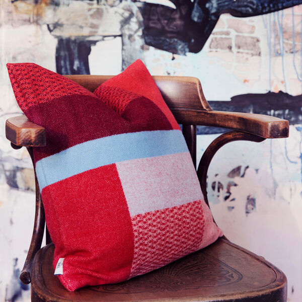 MIKKEL Cushion, red, R&oslash;ros Tweed