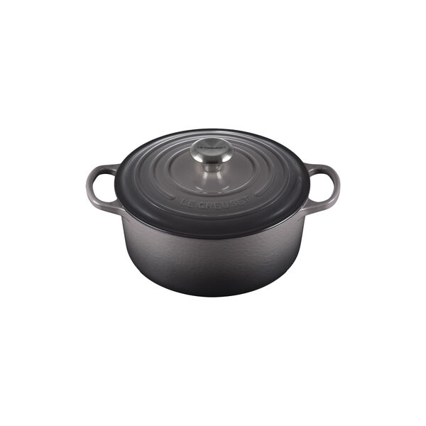 Signature round cast iron pot &Oslash; 24 cm, flint, Le Creuset