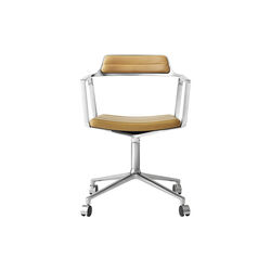 VIPP452 Swivel Chair with Castors, sand/polished aluminium, Vipp