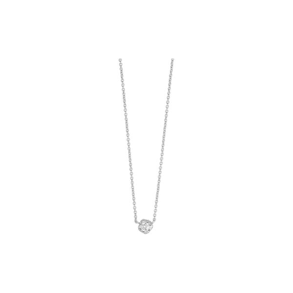 Clara necklace w. zircon, silver plated, Pure by Nat