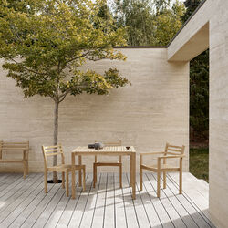 CH AH502 Outdoor Dining Chair with Armrest, Carl Hansen & Søn
