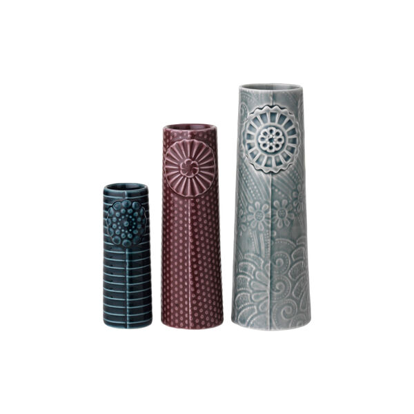 Pipanella Flock Vase Set, blueberry cake, Dottir Nordic Design