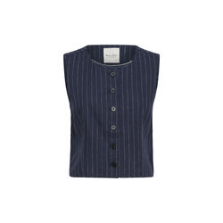 AzaniaPW Waistcoat, blue nights pinstripe, Part Two