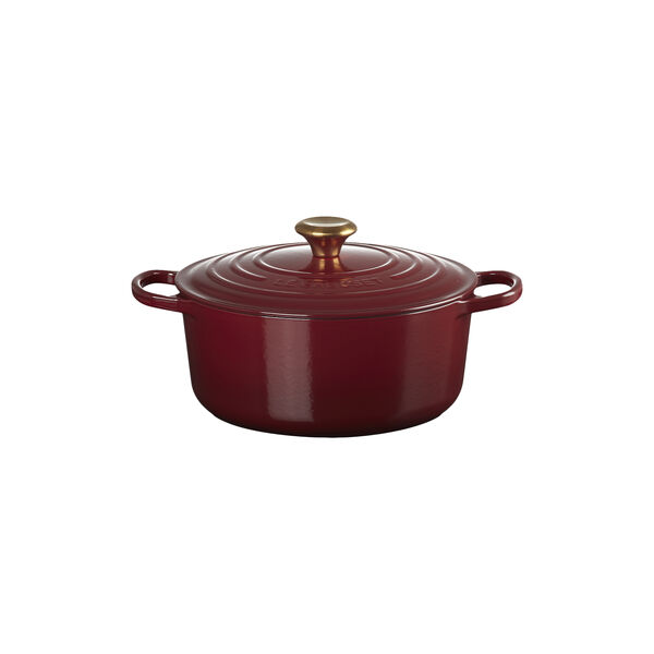 Signature round cast iron pot &Oslash; 26 cm, garnet, Le Creuset