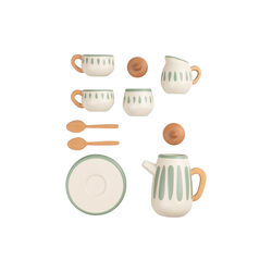 Tea Set, classic white/sage green, Sebra