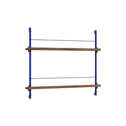 Magazine Shelving Small, smoked oak/deep blue, MOEBE