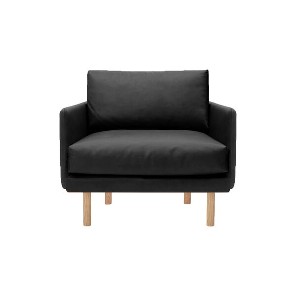 Emo Lounge Chair, Dakar Black/naturolieret eg, Bruunmunch Furniture