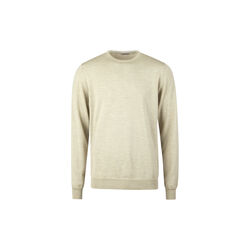 Pullover Knitted Crew Neck With Patch Merino Wool, light beige pattern, Stenstr&ouml;ms