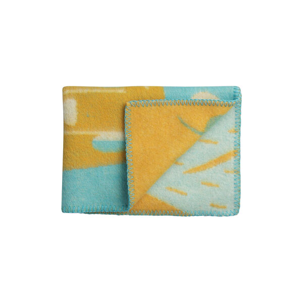 BEAR Baby Size Throw, turquoise/orange BEAR Baby Size Throw, turquoise/orange, Røros Tweed