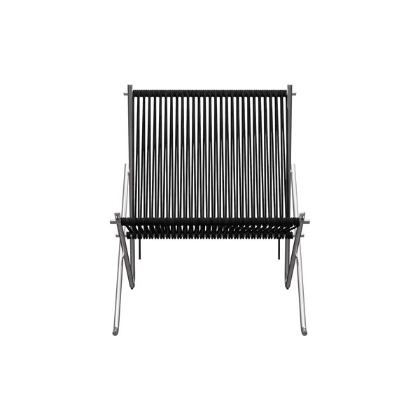 PK4&trade; Chair, brushed stainless steel/black, Fritz Hansen