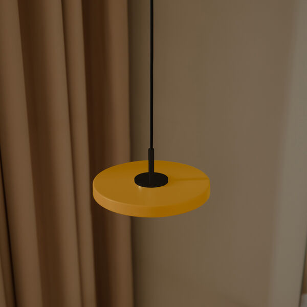 Asteria Micro Pendant, saffron yellow/black, UMAGE