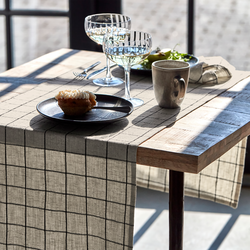 HDJoin Table runner, black/off-white, House Doctor