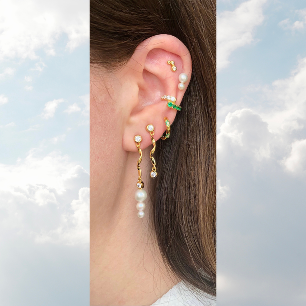 Twirl Pearl Stud, The Earring Shop