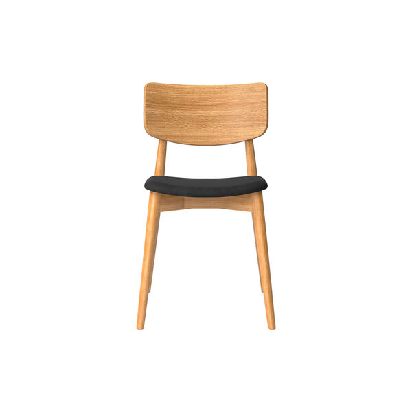 Chiara Dining Chair, Davos 0522 Black/naturolieret eg, Bruunmunch Furniture