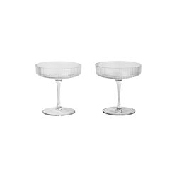 Ripple Champagne Saucers 2 pcs, ferm LIVING