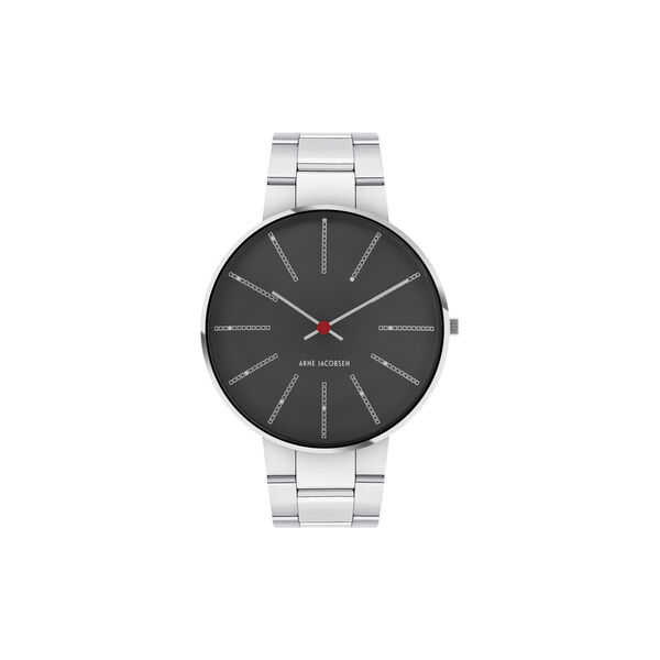 Bankers Wrist Watch, grey/silver, Arne Jacobsen Watches
