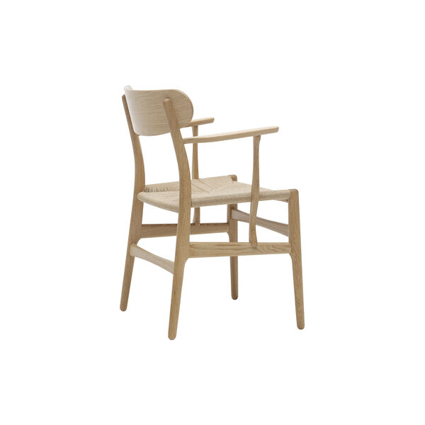 CH26 Dining Chair, oiled oak/oiled walnut/natural, Carl Hansen & S&oslash;n