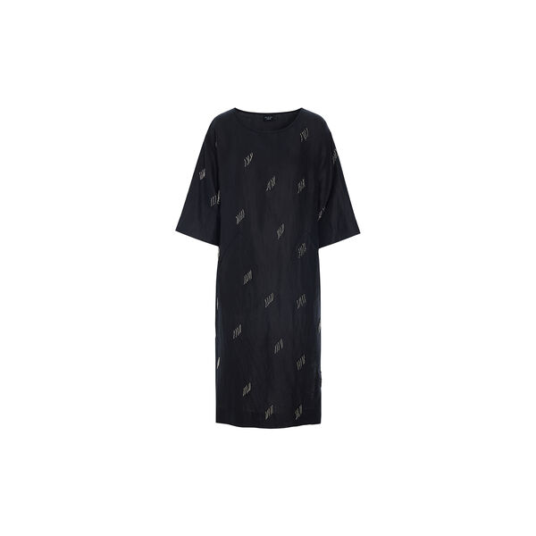 Airy linen beaded dress, black, BITTE KAI RAND