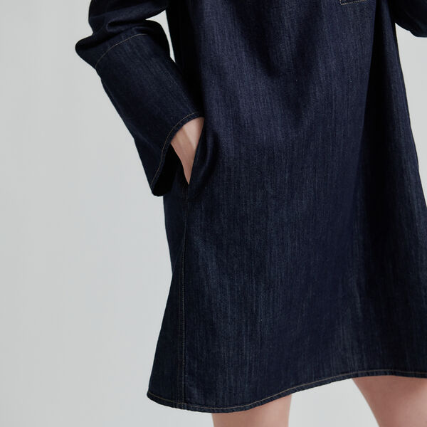 Dera Denim Tunic Dress, dark blue denim, Second Female