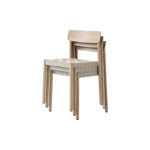 Betty TK1 Dining Chair, oak/linen, &Tradition