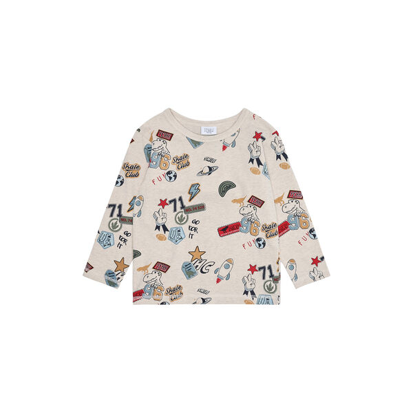 Hcanton Badges Long Sleeved, wheat melange, Hust & Claire