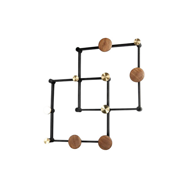 X•TEND Wall Rack, black/walnut, LoCa