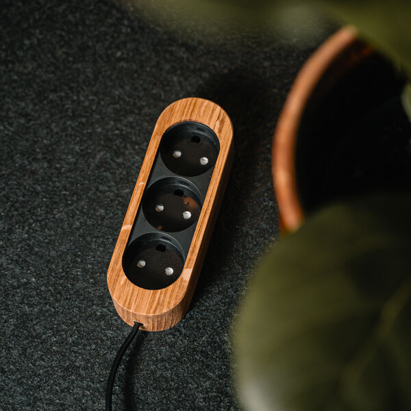 Socket, oiled oak/ black, KRISTIAN JUUL