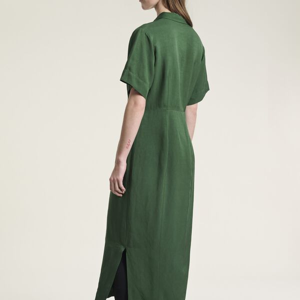 Kumamoto narrow dress, deep grass green, BITTE KAI RAND