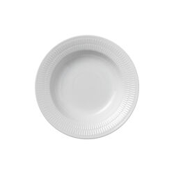 White Fluted Deep Plate &Oslash; 21 cm, Royal Copenhagen