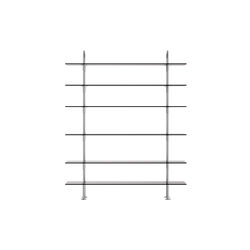 Keen Shelving, steel/smoked tempered glass, GUBI