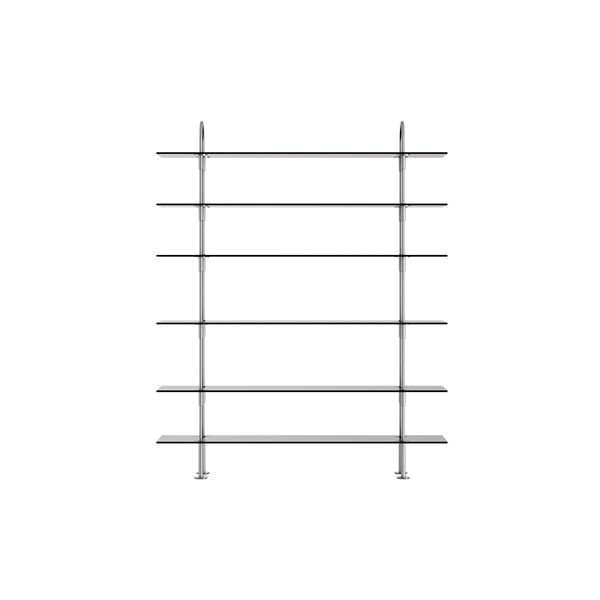 Keen Shelving, steel/smoked tempered glass, GUBI