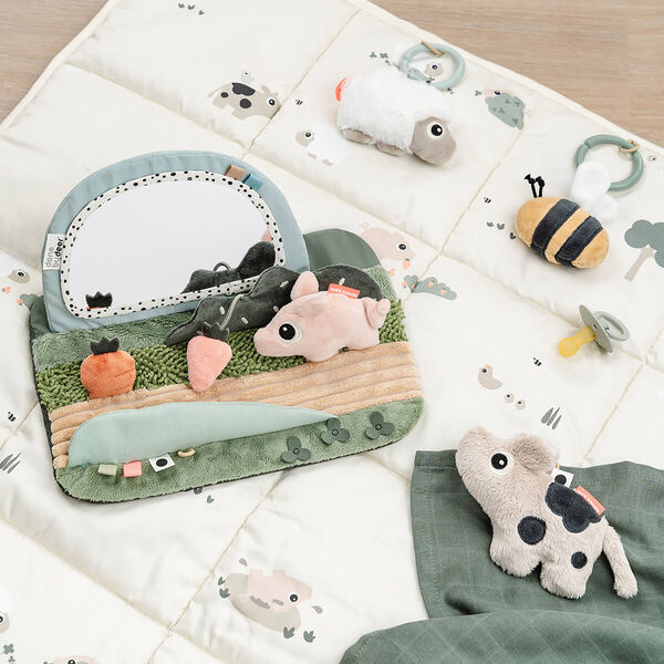 Tiny Farm Tummy Time Sensory Mirror, colour mix, Done by Deer