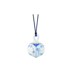 Blue Fluted Half Lace Christmas bauble 9.5 cm, Royal Copenhagen