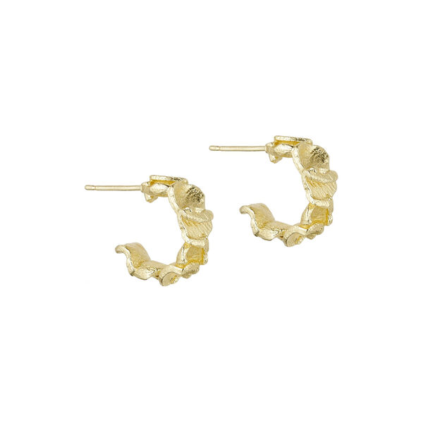 Gretha hoops Small, gold plated Gretha hoops Small, gold plated, Pure by Nat