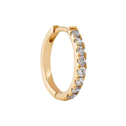 Rock Classic Grey Diamond Hoop S, gold, Ro Copenhagen