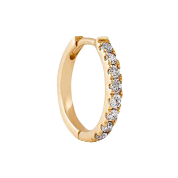 Rock Classic Grey Diamond Hoop S, gold, Ro Copenhagen