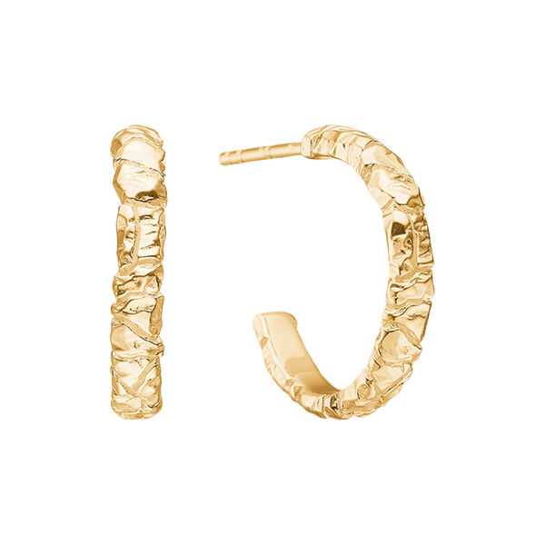 Bigger Element earrings, gold plated silver, Studio Z