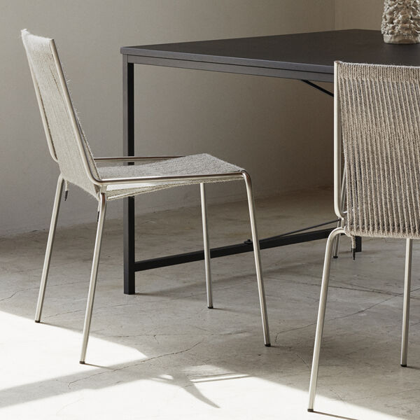 Noel Chair, steel/fair grey wool, Thorup Copenhagen