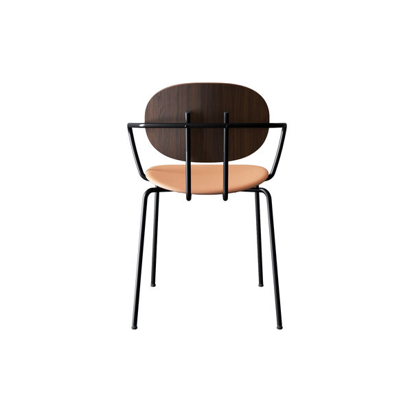 PIET HEIN Chair with Arms, oiled walnut/Silk Cognac PIET HEIN Chair with Arms, oiled walnut/Silk Cognac, Sibast Furniture
