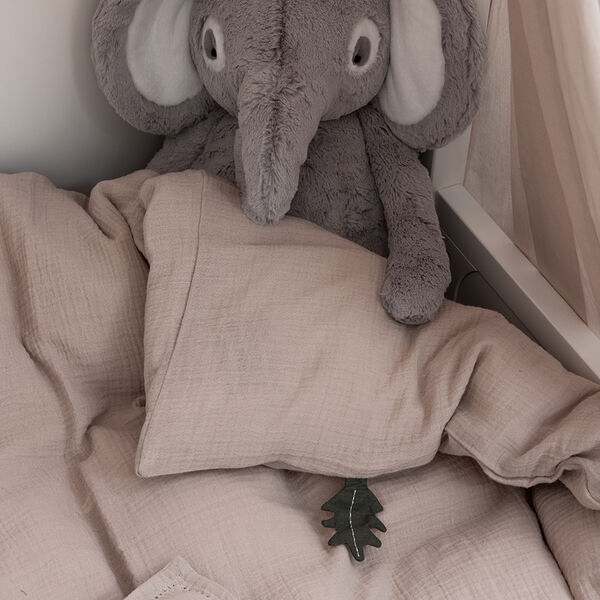 2-piece Muslin Junior Bed Linen, seabreeze beige 2-piece Muslin Junior Bed Linen, seabreeze beige, Sebra