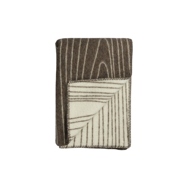 SKOG Throw, brown/natural, R&oslash;ros Tweed