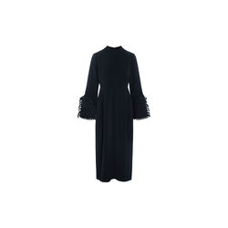 Sakura stretch dress with flounces, black, BITTE KAI RAND