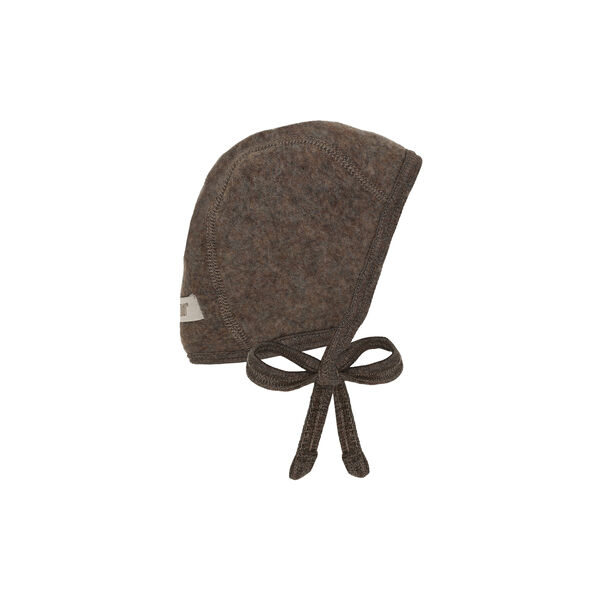 Bonnet Wool Fleece, brown melange, HUTTEliHUT