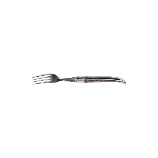 Steak Fork, black horn structure Steak Fork, black horn structure, Laguiole Tradition