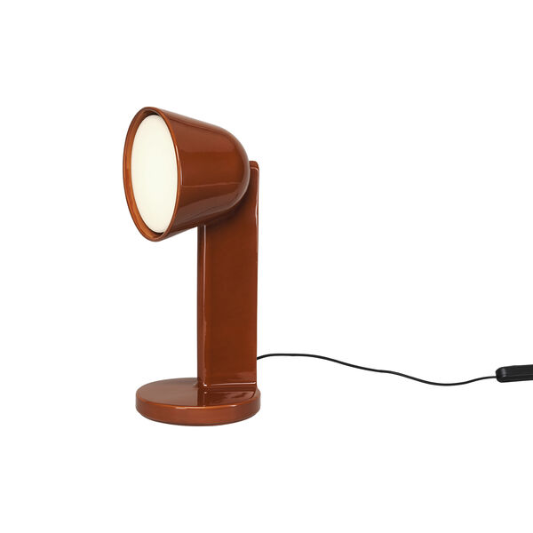 C&eacute;ramique Side Table Lamp, rust red, Flos