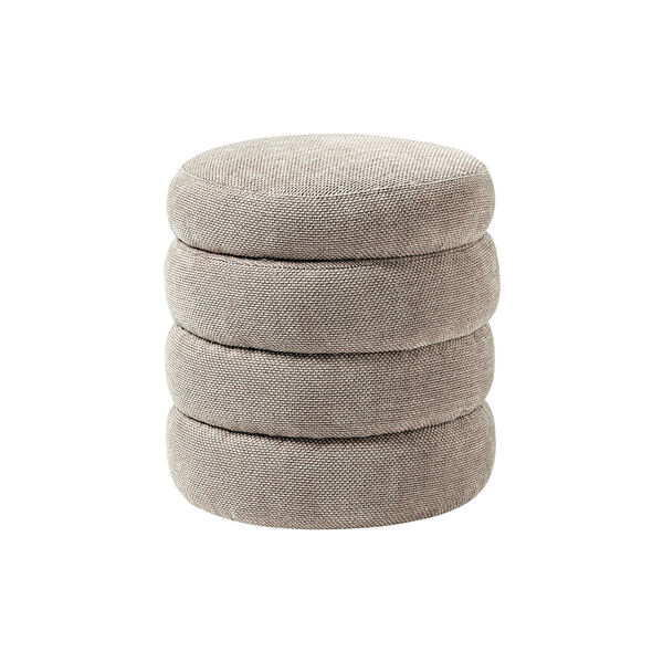 Alto Pouf with Storage Space, woven taupe, Westwing Collection