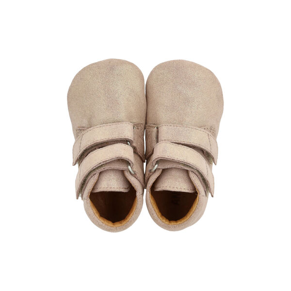 Prewalker Leather Shoe, rose glitter suede, ANGULUS