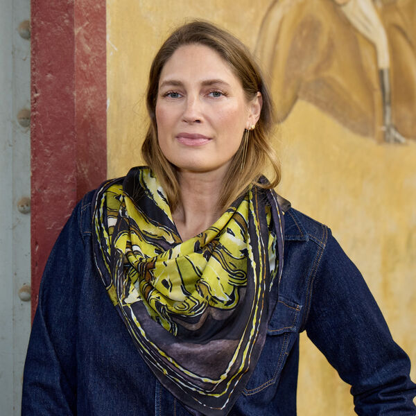LIME FLOWER scarf, black, Bella Ballou